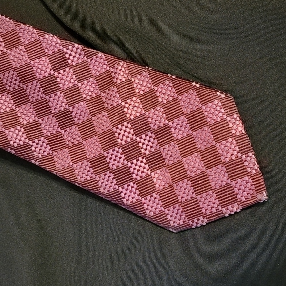 Men's HENRY JACOBSON Silk Burgundy Neck Tie Maroon